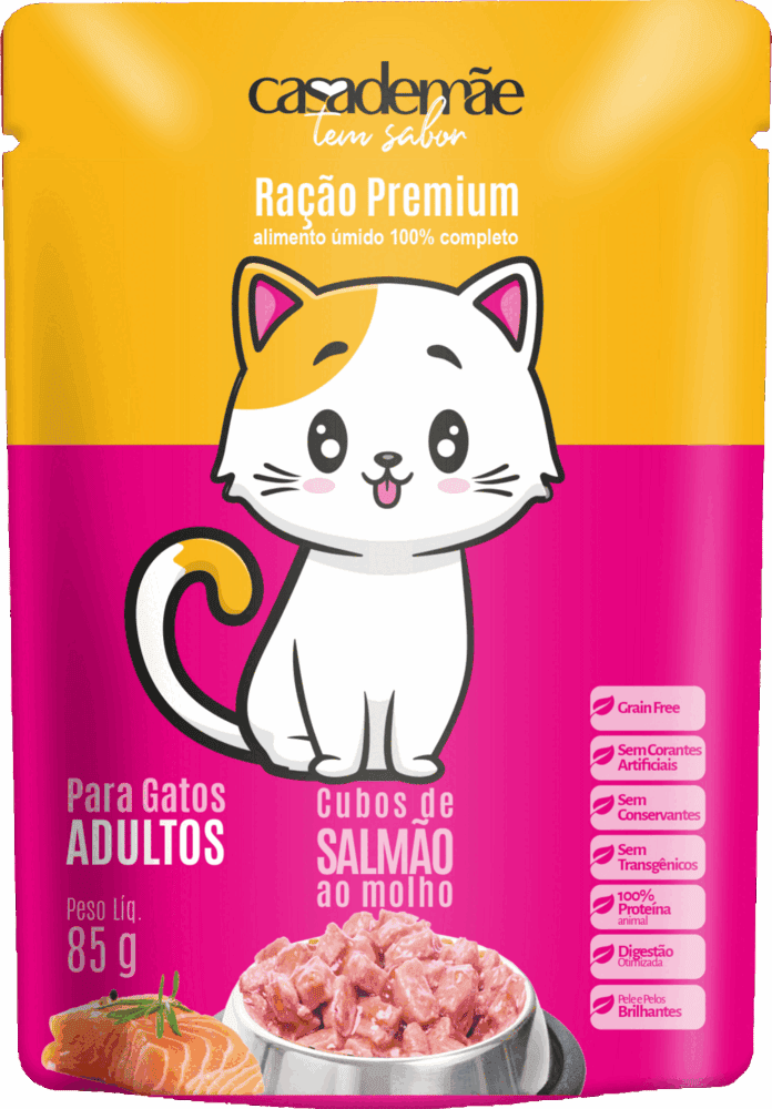 Ração Úmida Gatos Adultos Salmão 85g